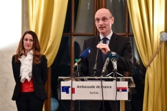 Ambassador Mondoloni presents the Ordre des Arts et des Lettres