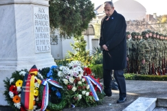 Wreaths Laid at the French Military Cemetery to Mark Armistice Day