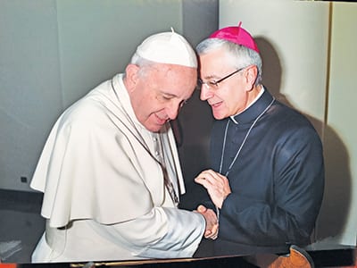 Pope Francis and Archbishop Luciano Suriani