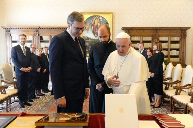 Aleksandar Vucic Pope Francis 2019