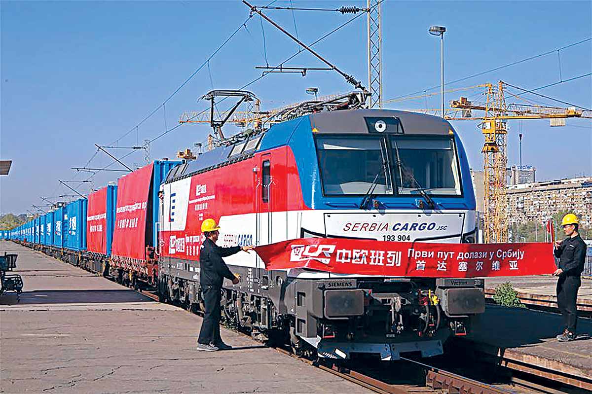 First cargo train departs from China to Serbia